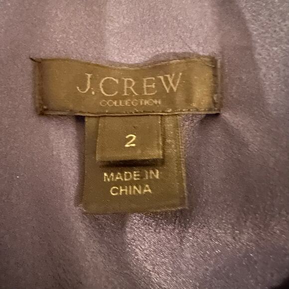 J Crew Collection Silk Polka Dot Trench Dress Gilbert Blue White Size 2 - Picture 9 of 16